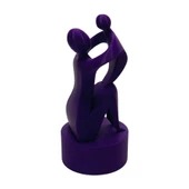 3D Anne ve Çocuk Figür - Mor - 3