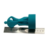 3D Anne ve Çocuk Figür - Mavi - 7
