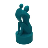 3D Anne ve Çocuk Figür - Mavi - 4