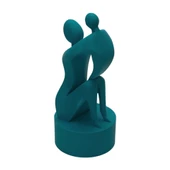 3D Anne ve Çocuk Figür - Mavi - 8