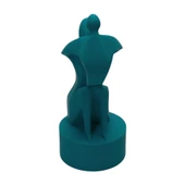 3D Anne ve Çocuk Figür - Mavi - 2