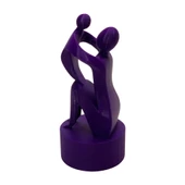3D Anne ve Çocuk Figür - Mor - 1