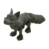 3D Hareketli Tilki Oyuncak - Gri thumbnail 1