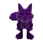 3D Hareketli Tilki Oyuncak - Mor - 1