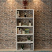 Moonlife Office Dekoratif Kitaplık Beyaz thumbnail 10