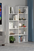 Moonlife Office Dekoratif Kitaplık Beyaz thumbnail 1