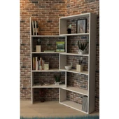 Moonlife Office Dekoratif Kitaplık Beyaz thumbnail 9