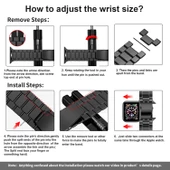 Cda Store Apple Watc 42-44-45-49 mm Uyumlu Metal Kordon Kolaylıkla her ölçüye uygun ayarlanabilir - 6