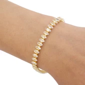 Su Yolu Bileklik Çelik Altın Kaplama BLK-439 thumbnail 4