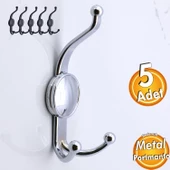 Boncuk Askı 5 Adet Dolap Askılık Askılığı Banyo Mutfak Askısı Duvar Kapı Elbise Kıyafet Vestiyer thumbnail 1