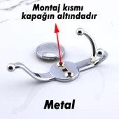 Boncuk Askı 5 Adet Dolap Askılık Askılığı Banyo Mutfak Askısı Duvar Kapı Elbise Kıyafet Vestiyer thumbnail 4