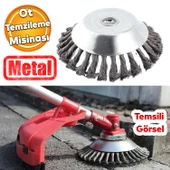 Kaldırım Temizleme Aparatı Yol Taş Duvar Beton Çıkmış Otları Süpürme Metal Motorlu Tırpan Misinası - 1