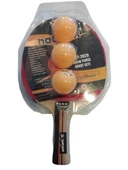 HATTRICK SDT2020 MASA TENİSİ RAKET SET 1 RAKET 3 TOP 3 YILDIZ AMBALAJLI - 1