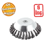 Kaldırım Temizleme Aparatı Yol Taş Duvar Beton Çıkmış Ot Süpürme Metal Motorlu Tırpan Misinası 6" - 1