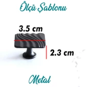 Kare Dalga Düğme Mat Siyah Kulp Mobilya Mutfak Dolabı Çekmece Dolap Kulpları Kapak Kulpu Kulb Metal - 2