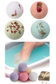 El Yapımı 7'li Pedikür Terapi Peeling Doğal Nem Bombası Seti Ayak Banyosu Topu Hediye Kutusu - 1