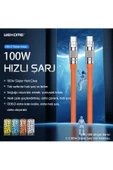 wekome WDC-188 BEYAZ TYP-C+TYP-C 100W Hızlı Şarj Destekli Veri ve Şarj Kablosu - 2