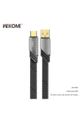 wekome WDC-190a 6A Mecha Gri Usb+Typ-c Veri Aktarım ve Şarj kablosu - 1
