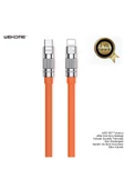 wekome WDC-187  Sarı 1m Type-C-Lightning PD20W Data ve Hızlı Şarj Kablosu Uyumlu - 1