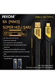 wekome WDC-190a 6A SARI MECHA Usb+Typ-c Veri Aktarım ve Şarj kablosu - 2