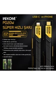 wekome Wdc-191 Type-c To Lightning Pd 20w Hızlı Şarj Data Kablo 1 Metre Sarı - 2