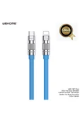 wekome WDC-187  Mavi 1m Type-C-Lightning PD20W Data ve Hızlı Şarj Kablosu Uyumlu - 2