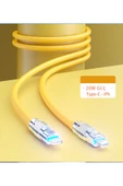wekome Wdc-187 Type-c To Lightning Pd 20w Hızlı Şarj Data Kablo 1 Metre Sarı - 1