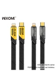 wekome WDC-191 GRİ TYP-C + IPHONE PD20W Veri ve Şarj Kablosu - 3