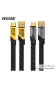 wekome WDC-190a 6A SARI MECHA Usb+Typ-c Veri Aktarım ve Şarj kablosu - 3
