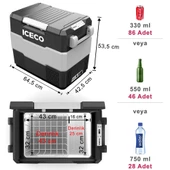 ICECO YCD60S 12/24Volt 56 Litre Outdoor Kompresörlü Oto Buzdolabı - 10