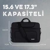 Vegmann Norma 17-17,3 inç Dizüstü Bilgisayar Uyumlu Siyah Evrak ve Laptop Çantası - 3