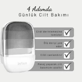 Inface Sonic Yüz Temizleme ve Masaj Cihazı gri - 2