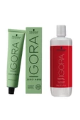 4 Adet Schwarzkopf Igora Zero Amm 10-14 Saç Boyası + Oksidan 1000 ml Amonyaksız %100 Beyaz Kapama - 1