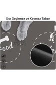 MAtGo Pati Food Water Gri Evcil Hayvan Beslenme Matı Kaymaz Sıvı Geçirmez Kedi Köpek Mama Paspası 50x70cm - 4