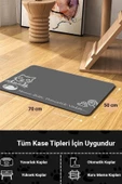 MAtGo Pati Temizlik Vakti Evcil Hayvan Beslenme Matı Kaymaz Sıvı Geçirmez Kedi Köpek Mama Paspası 50x70cm - 2