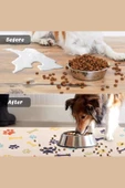 MAtGo Pati Renkli Kemikler Evcil Hayvan Beslenme Matı Kaymaz Sıvı Geçirmez Kedi Köpek Mama Paspası 50x70cm - 3