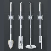 Periboia® Tekli Duvara Yapışkanlı Mop Tutucu Aparat Sopa Askısı - 5