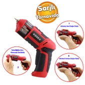 Rodex RDX331 Akülü Otomatik Değiştirilebilir Uçlu Vidalama Şarjlı Tornavida Yıldız Düz Uç Hediyeli - 1