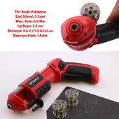 Rodex RDX331 Akülü Otomatik Değiştirilebilir Uçlu Vidalama Şarjlı Tornavida Yıldız Düz Uç Hediyeli - 5