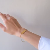 Altın Kaplama Yıldız Model Unisex Bileklik BLK-1019 thumbnail 3