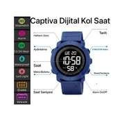 Captiva Büyük Kasa 3 Atm Digital Seri Alarm-Kronometre-Aydınlatma Özellikli Erkek Kol Saat CPK.NSX19 - 2