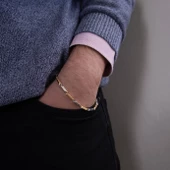 Çift Renkli Lazer Model Erkek Bileklik EBLK-513 thumbnail 2