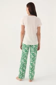 P.Cardın  Kadın Bej Kısa Kol Pijama Takımı 8806 - 3