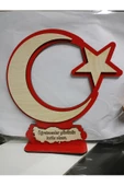 Öğretmenler gününe özel Türk Bayragı figürlü masaüstü plaket - 2