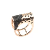 925 Ayar Gümüş Gecenin İçindeki Yıldızları Andıran Yüzük thumbnail 2