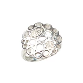 925 Ayar Gümüş Yuvarlak Ajurlu Model Yüzük thumbnail 7