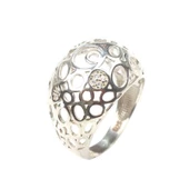 925 Ayar Gümüş Ajurlu Taşlı Model Yüzük thumbnail 2