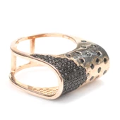 925 Ayar Gümüş Gecenin İçindeki Yıldızları Andıran Yüzük thumbnail 4