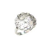 925 Ayar Gümüş Yuvarlak Ajurlu Model Yüzük thumbnail 2