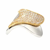 925 Ayar Gümüş Dil Model Yüzük thumbnail 2